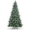 imageBest Choice Products 6ft PreDecorated Holiday Christmas Tree for Home Office Party Decoration w1000 Tips Pinecones Metal Base  Blue SpruceFlocked Green