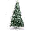 imageBest Choice Products 6ft PreDecorated Holiday Christmas Tree for Home Office Party Decoration w1000 Tips Pinecones Metal Base  Blue SpruceFlocked Green