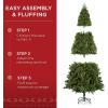 imageBest Choice Products 6ft PreDecorated Holiday Christmas Tree for Home Office Party Decoration w1000 Tips Pinecones Metal Base  Blue SpruceGreen