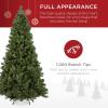 imageBest Choice Products 6ft PreDecorated Holiday Christmas Tree for Home Office Party Decoration w1000 Tips Pinecones Metal Base  Blue SpruceGreen
