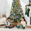 imageBest Choice Products 6ft PreLit Cashmere Christmas Tree Premium Artificial Holiday Decor wCordless Connection 2in1 LED Lights Folding StandGreen