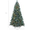 imageBest Choice Products 6ft PreLit PreDecorated Pine Artificial Christmas Tree w 1000 Flocked Frosted Tips 59 Pinecones 250 Lights Base  Blue SpruceBlue Spruce