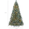 imageBest Choice Products 6ft PreLit PreDecorated Pine Artificial Christmas Tree w 1000 Flocked Frosted Tips 59 Pinecones 250 Lights Base  Blue SpruceFlocked Blue Spruce