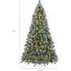 imageBest Choice Products 6ft PreLit PreDecorated Pine Artificial Christmas Tree w 1000 Flocked Frosted Tips 59 Pinecones 250 Lights Base  Blue SpruceFlocked Blue Spruce