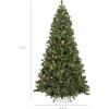 imageBest Choice Products 6ft PreLit PreDecorated Pine Artificial Christmas Tree w 1000 Flocked Frosted Tips 59 Pinecones 250 Lights Base  Blue SpruceGreen