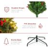 imageBest Choice Products 6ft PreLit Spruce Pencil Christmas Tree PreDecorated for Home Office Party Holiday Decoration w 618 Tips 250 Lights Pine Cones Metal Hinges ampamp Base  Green75ft