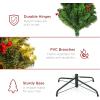 imageBest Choice Products 6ft PreLit Spruce Pencil Christmas Tree PreDecorated for Home Office Party Holiday Decoration w 618 Tips 250 Lights Pine Cones Metal Hinges ampamp Base  Green12ft