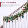 imageBest Choice Products 9ft PreLit Christmas Garland Holiday Dcor for Stairs Mantel wPine Cones 2in1 White ampamp Multi LED Lights  SemiFlockedFlocked  Battery