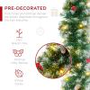 imageBest Choice Products 9ft PreLit Christmas Garland Holiday Dcor for Stairs Mantel wPine Cones 2in1 White ampamp Multi LED Lights  SemiFlockedFlocked  Battery