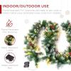 imageBest Choice Products 9ft PreLit Christmas Garland Holiday Dcor for Stairs Mantel wPine Cones 2in1 White ampamp Multi LED Lights  SemiFlockedFlocked  Battery