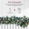 imageBest Choice Products 9ft PreLit Christmas Garland Holiday Dcor for Stairs Mantel wPine Cones 2in1 White ampamp Multi LED Lights  SemiFlockedFrosted  Battery