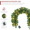 imageBest Choice Products 9ft PreLit Christmas Garland Holiday Dcor for Stairs Mantel wPine Cones 2in1 White ampamp Multi LED Lights  SemiFlockedGreen  Battery