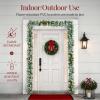 imageBest Choice Products 9ft PreLit Christmas Garland Holiday Dcor for Stairs Mantel wPine Cones 2in1 White ampamp Multi LED Lights  SemiFlockedGreenFlocked  Battery