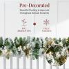 imageBest Choice Products 9ft PreLit Christmas Garland Holiday Dcor for Stairs Mantel wPine Cones 2in1 White ampamp Multi LED Lights  SemiFlockedGreenFlocked  Battery