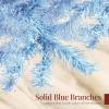 imageBest Choice Products Artificial Christmas Tree 6ft Premium Unlit Pine Design Dense Branches Realistic Holiday Dcor wEasy Assembly  Frosted PineBaby Blue