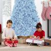 imageBest Choice Products Artificial Christmas Tree 6ft Premium Unlit Pine Design Dense Branches Realistic Holiday Dcor wEasy Assembly  Frosted PineBaby Blue
