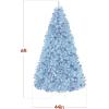 imageBest Choice Products Artificial Christmas Tree 6ft Premium Unlit Pine Design Dense Branches Realistic Holiday Dcor wEasy Assembly  Frosted PineBaby Blue