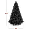 imageBest Choice Products Artificial Christmas Tree 6ft Premium Unlit Pine Design Dense Branches Realistic Holiday Dcor wEasy Assembly  Frosted PineBlack