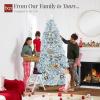 imageBest Choice Products Artificial Christmas Tree 6ft Premium Unlit Pine Design Dense Branches Realistic Holiday Dcor wEasy Assembly  Frosted PineIce Blue