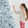imageBest Choice Products Artificial Christmas Tree 6ft Premium Unlit Pine Design Dense Branches Realistic Holiday Dcor wEasy Assembly  Frosted PineIce Blue