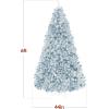 imageBest Choice Products Artificial Christmas Tree 6ft Premium Unlit Pine Design Dense Branches Realistic Holiday Dcor wEasy Assembly  Frosted PineIce Blue