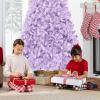 imageBest Choice Products Artificial Christmas Tree 6ft Premium Unlit Pine Design Dense Branches Realistic Holiday Dcor wEasy Assembly  Frosted PineLavender