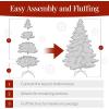 imageBest Choice Products Artificial Christmas Tree 6ft Premium Unlit Pine Design Dense Branches Realistic Holiday Dcor wEasy Assembly  Frosted PinePink