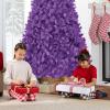 imageBest Choice Products Artificial Christmas Tree 6ft Premium Unlit Pine Design Dense Branches Realistic Holiday Dcor wEasy Assembly  Frosted PinePurple