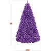 imageBest Choice Products Artificial Christmas Tree 6ft Premium Unlit Pine Design Dense Branches Realistic Holiday Dcor wEasy Assembly  Frosted PinePurple