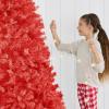 imageBest Choice Products Artificial Christmas Tree 6ft Premium Unlit Pine Design Dense Branches Realistic Holiday Dcor wEasy Assembly  Frosted PineRed