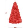 imageBest Choice Products Artificial Christmas Tree 6ft Premium Unlit Pine Design Dense Branches Realistic Holiday Dcor wEasy Assembly  Frosted PineRed