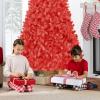imageBest Choice Products Artificial Christmas Tree 6ft Premium Unlit Pine Design Dense Branches Realistic Holiday Dcor wEasy Assembly  Frosted PineRed