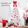 imageBest Choice Products Artificial Christmas Tree 6ft Premium Unlit Pine Design Dense Branches Realistic Holiday Dcor wEasy Assembly  Frosted PineWhite