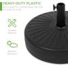 imageBest Choice Products Fillable Umbrella Base Stand Fluted Design Plastic Patio Umbrella Base Stand Pole Holder for Outdoor Lawn w 55lbs Weight Capacity Adjustment KnobBlack