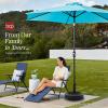 imageBest Choice Products Fillable Umbrella Base Stand Fluted Design Plastic Patio Umbrella Base Stand Pole Holder for Outdoor Lawn w 55lbs Weight Capacity Adjustment KnobBlack  Fluted