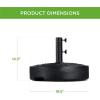 imageBest Choice Products Fillable Umbrella Base Stand Fluted Design Plastic Patio Umbrella Base Stand Pole Holder for Outdoor Lawn w 55lbs Weight Capacity Adjustment KnobBlack  Faux Wicker
