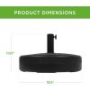 imageBest Choice Products Fillable Umbrella Base Stand Fluted Design Plastic Patio Umbrella Base Stand Pole Holder for Outdoor Lawn w 55lbs Weight Capacity Adjustment KnobBlack