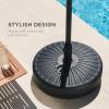 imageBest Choice Products Fillable Umbrella Base Stand Fluted Design Plastic Patio Umbrella Base Stand Pole Holder for Outdoor Lawn w 55lbs Weight Capacity Adjustment KnobBlack
