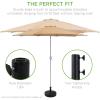imageBest Choice Products Fillable Umbrella Base Stand Fluted Design Plastic Patio Umbrella Base Stand Pole Holder for Outdoor Lawn w 55lbs Weight Capacity Adjustment KnobBlack  Faux Wicker