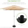 imageBest Choice Products Fillable Umbrella Base Stand Fluted Design Plastic Patio Umbrella Base Stand Pole Holder for Outdoor Lawn w 55lbs Weight Capacity Adjustment KnobBlack