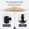 imageBest Choice Products Fillable Umbrella Base Stand Fluted Design Plastic Patio Umbrella Base Stand Pole Holder for Outdoor Lawn w 55lbs Weight Capacity Adjustment KnobBlack  Fluted