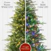 imageBest Choice Products Full Aspen Christmas Tree 6ft Prelit Realistic Noble Fir w 450 Glowing Micro LED Lights 2in1 White ampamp MulticolorGreen