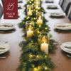 imageBest Choice Products PreLit Cedar Cypress Christmas Garland wTwinkling LEDs 9Ft Realistic Indoor Holiday Accent Decor for Door Mantle Battery9ft