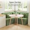 imageBest Choice Products Round 355in Dining Table for 4 wSturdy Wood Finish Steel Legs Mid Century Modern SpaceSaving Small Space Circle Dinette for Home Kitchen Apartment  Medium BrownPink