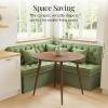 imageBest Choice Products Round 355in Dining Table for 4 wSturdy Wood Finish Steel Legs Mid Century Modern SpaceSaving Small Space Circle Dinette for Home Kitchen Apartment  Medium BrownBrown
