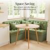 imageBest Choice Products Round 355in Dining Table for 4 wSturdy Wood Finish Steel Legs Mid Century Modern SpaceSaving Small Space Circle Dinette for Home Kitchen Apartment  Medium BrownNatural
