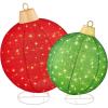 imageBest Choice Products 2pc Lighted PopUp Outdoor Christmas Ornament Set Holiday Ball Decoration w 220 LED Lights 8 Light Functions  RedGoldRedGreen  Extra Large