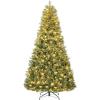 imageBest Choice Products 6ft PreLit Cashmere Christmas Tree Premium Artificial Holiday Decor wCordless Connection 2in1 LED Lights Folding StandGreen