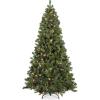 imageBest Choice Products 6ft PreLit PreDecorated Pine Artificial Christmas Tree w 1000 Flocked Frosted Tips 59 Pinecones 250 Lights Base  Blue SpruceGreen