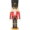 imageBest Choice Products Christmas Nutcracker 5ft Pop Up Lighted Large Holiday 3D Yard Decoration w 150 PreLit Twinkling LED Lights for Outdoor Indoor  RedBlack